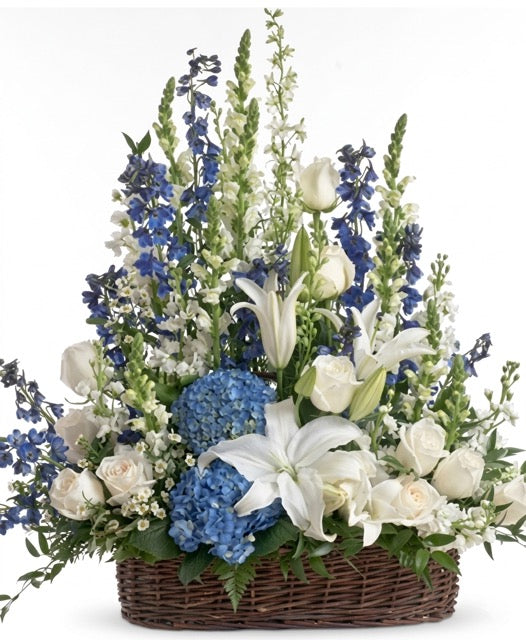 Ocean Breeze Floral Basket
