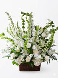 White Serenity Basket - All-White Floral Arrangement