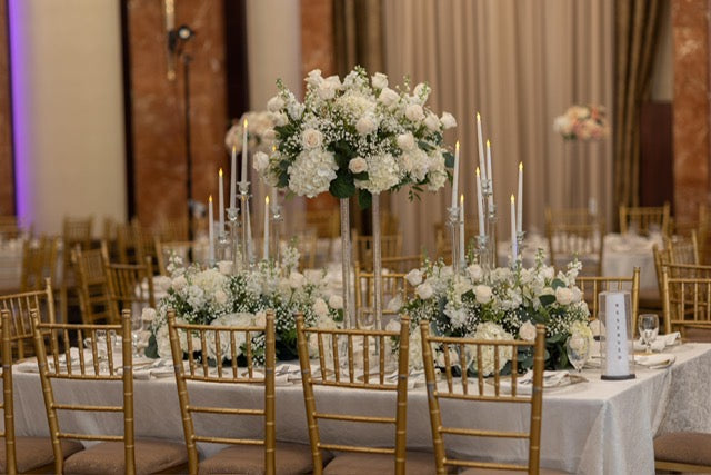 Grand Wedding Ballroom Centerpiece with Crystal 