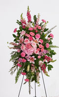 Pink Serenity Funeral Standing Spray