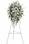 White Purity Standing Spray - Sympathy Flowers