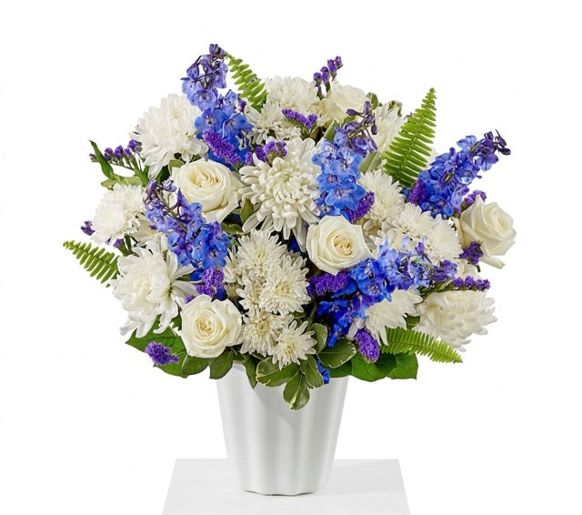 Blue & White Sympathy Bouquet
