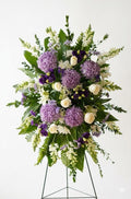 Lavender Serenity Standing Spray – Premium Funeral & Sympathy Flowers