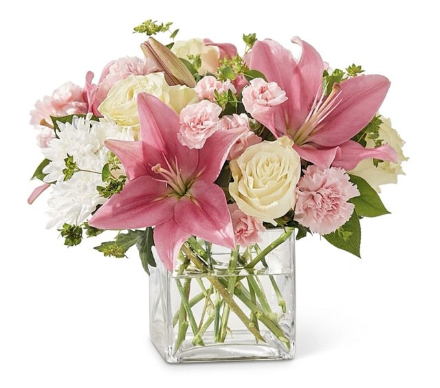 Sapphire Sky Lily & Rose Cube