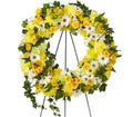 Yellow & White Sympathy Wreath