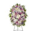 Lavender & White Funeral Standing Spray