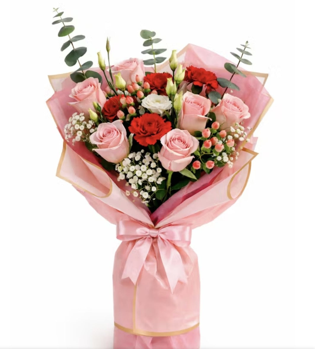 ROSE ROMANCE HAND-TIED BOUQUET