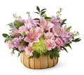 Pink Lily & Rose Basket