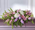 Pink, Lavender & White Mixed Floral Casket Spray